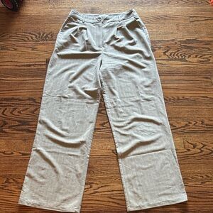 Princess Polly Archer Pants Pinstripe Beige, Size 8